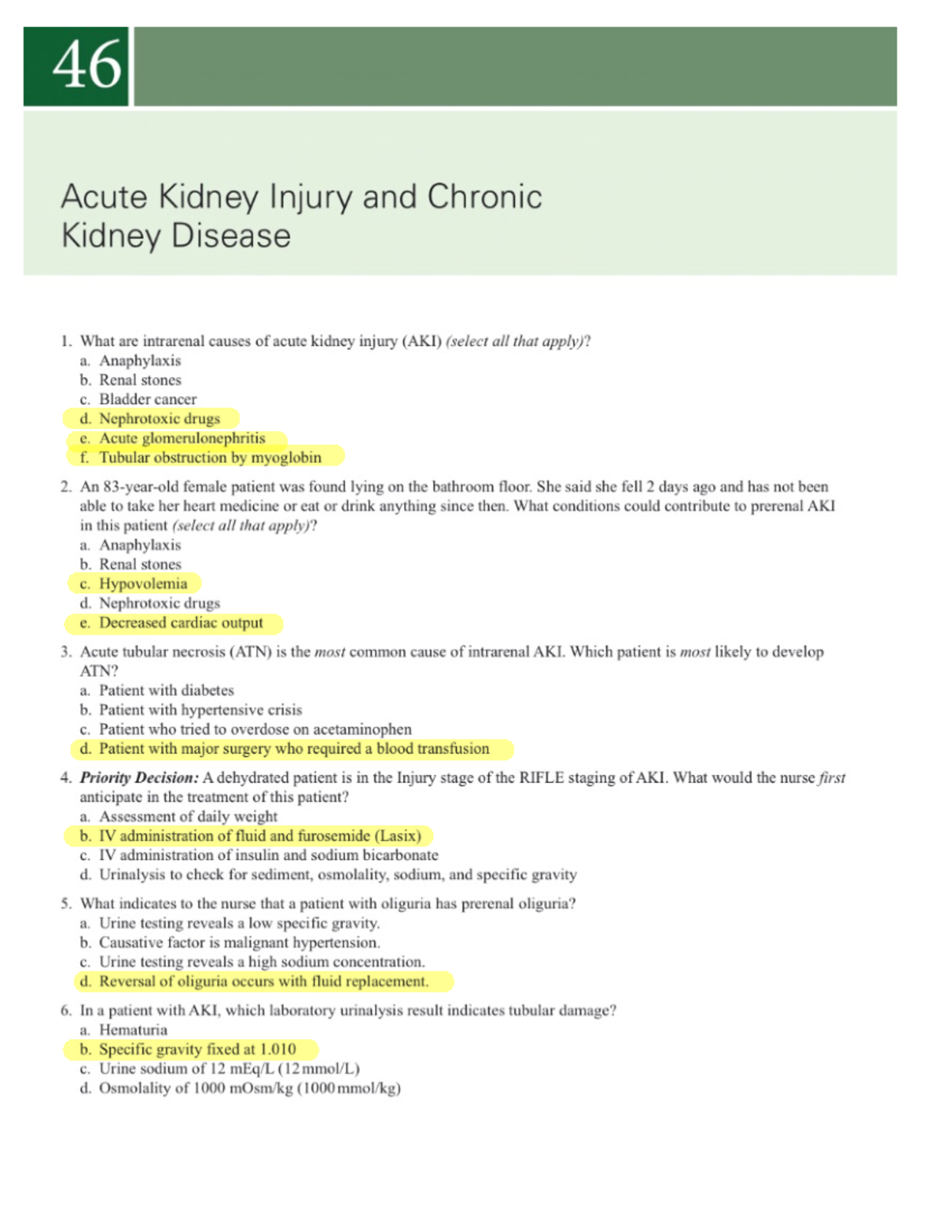 Ch 46 - Pharmacology - NUR 328 - 2 OInflow @ Dwell 8 - Studocu