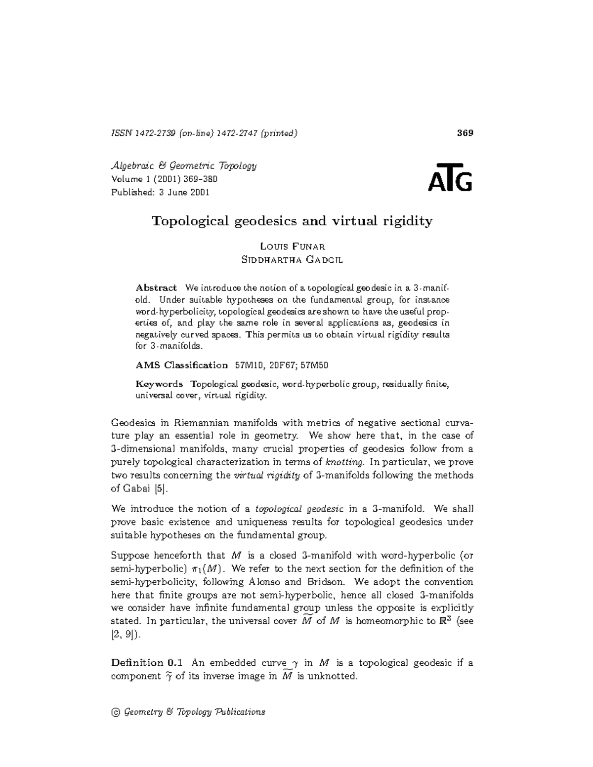 0106163 - Cours - ISSN 1472-2739 (on-line) 1472-2747 (printed) 369 ...
