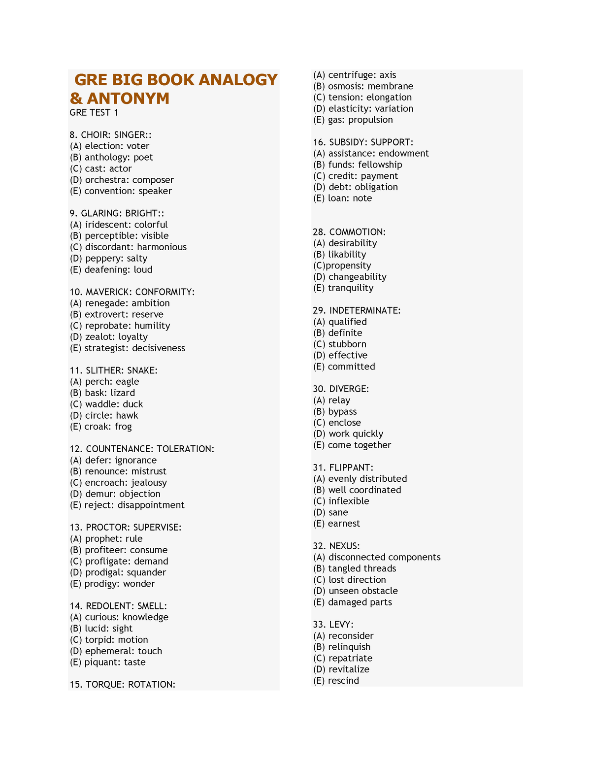 Gre-big-book-analogy-2 Compress - GRE BIG BOOK ANALOGY & ANTONYM GRE ...