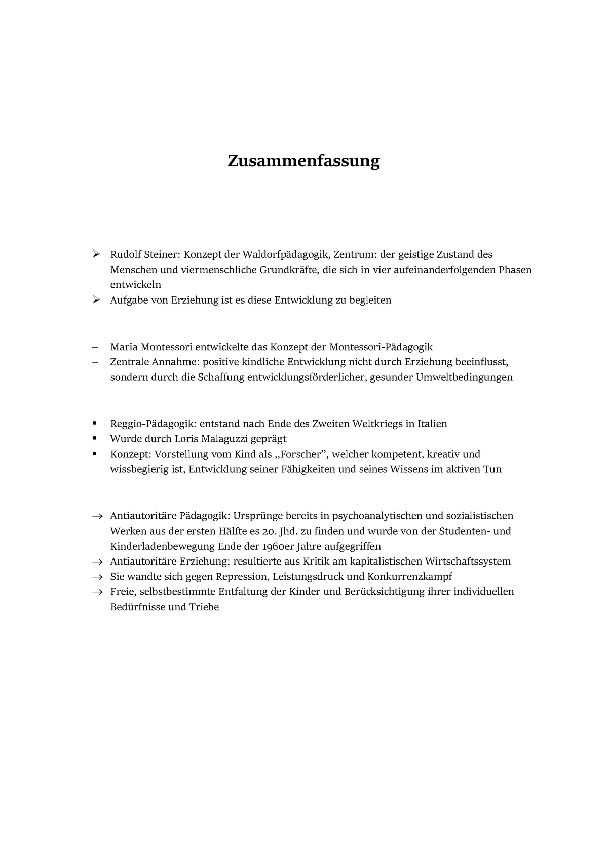 Dokument 6-2 (verschoben) - Zusammenfassung ¾ Rudolf Steiner: Konzept ...