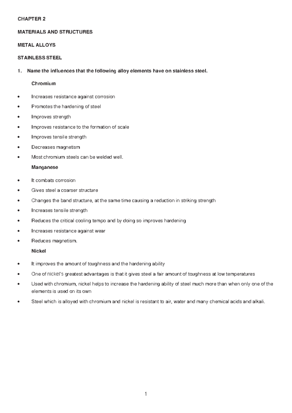 Chapter 2 Materials and Structures - CHAPTER 2 MATERIALS AND STRUCTURES ...