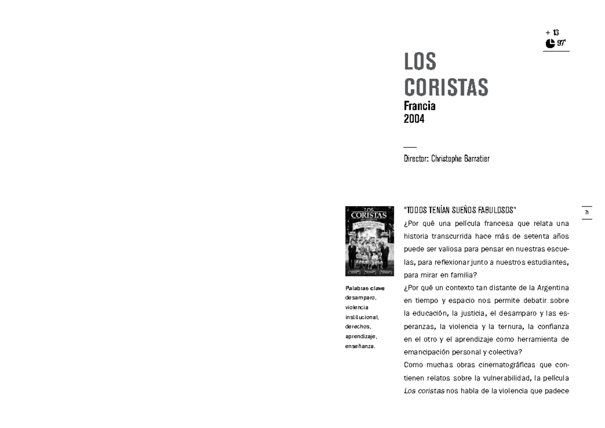 17 Los coristas - Análisis de una película - 71 LOS CORISTAS Francia