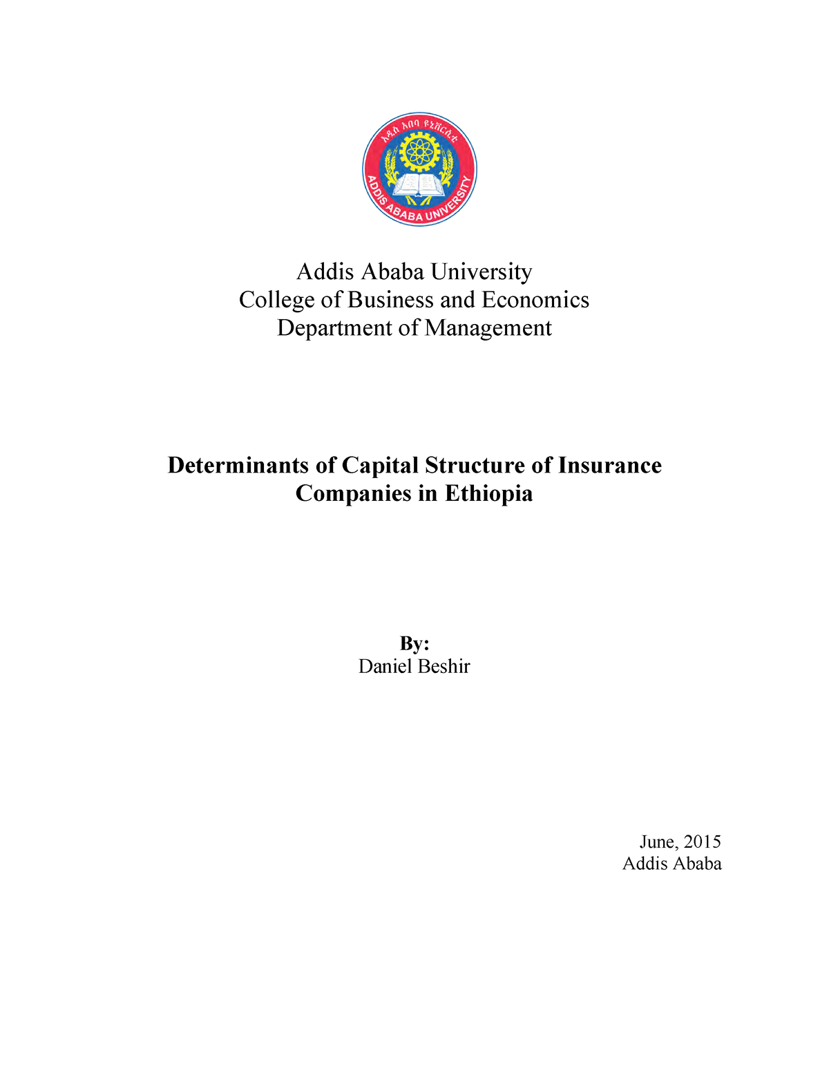 mba thesis addis ababa university pdf download