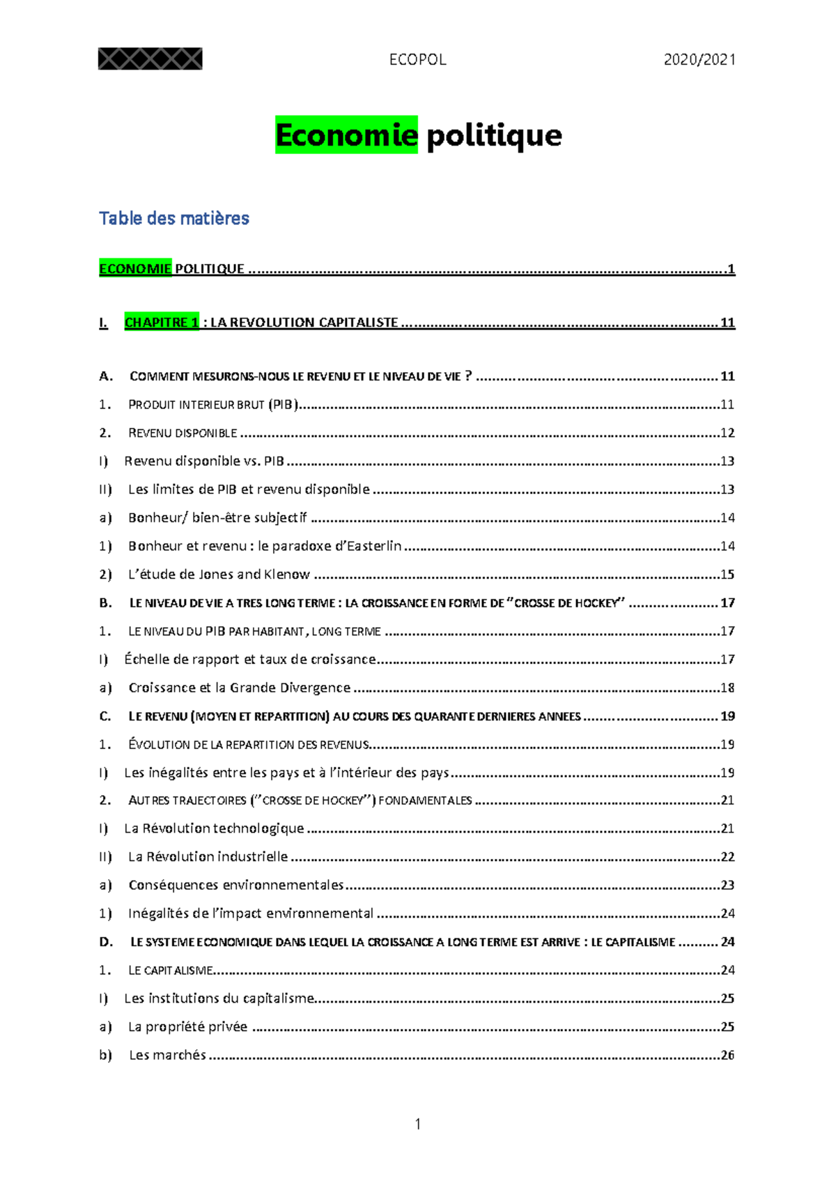 Économie Politique-compressé - Economie Politique ECONOMIE POLITIQUE ...