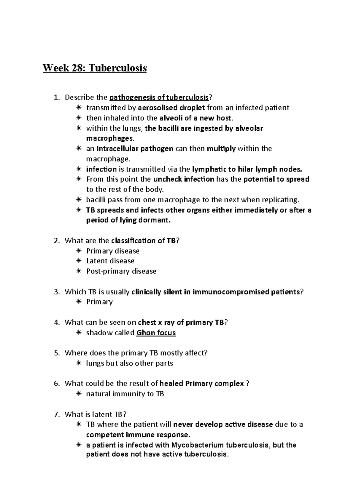 thesis topics on tuberculosis