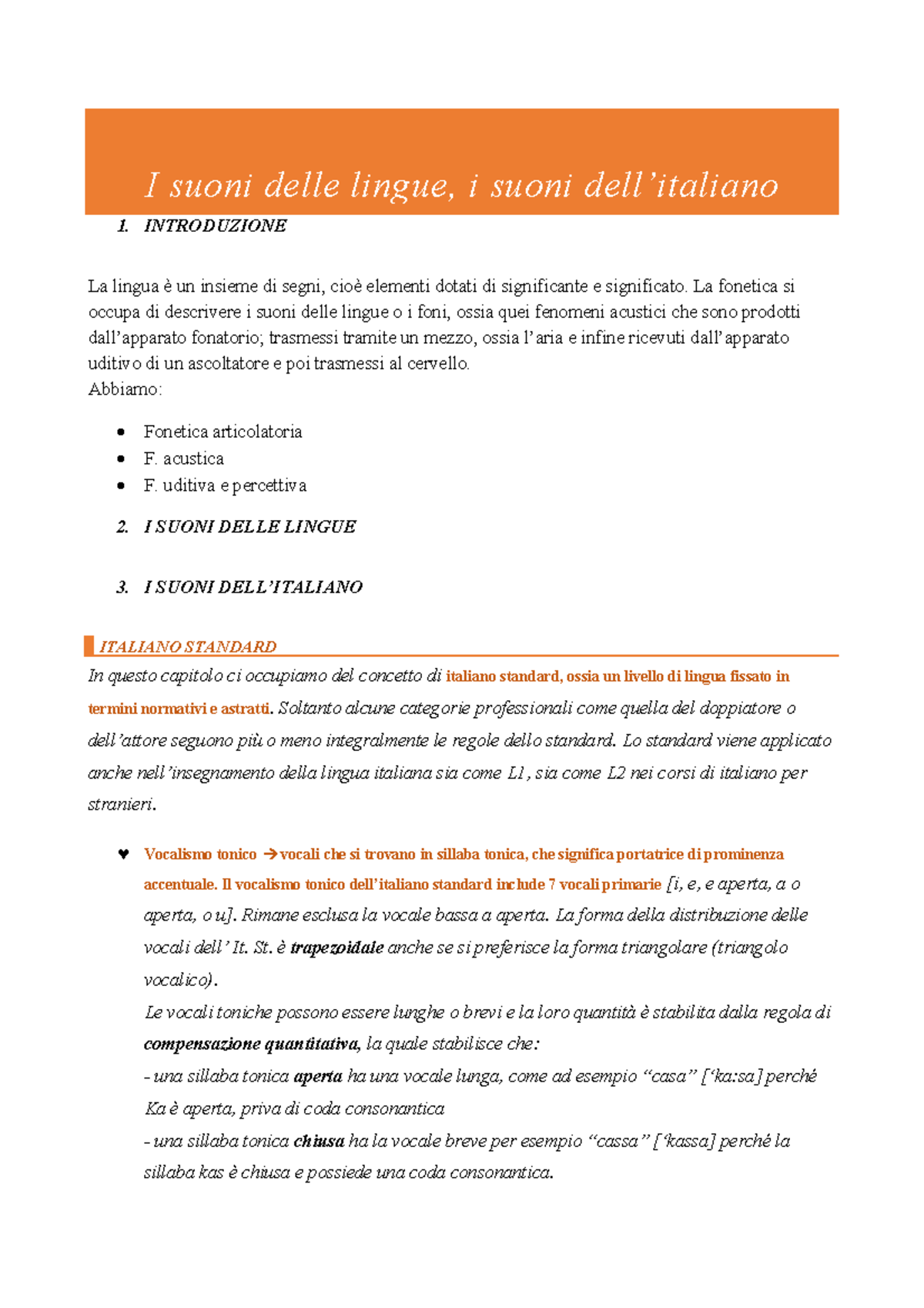 lo studio dei suoni delle diverse lingue