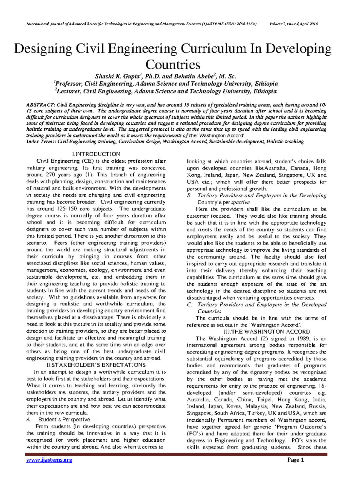 designing civil engineering curriculum - Designing Civil Engineering ...