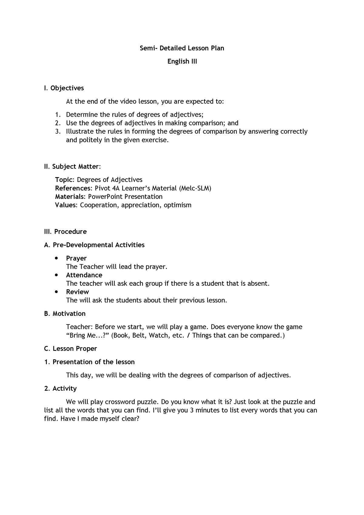 semi-detailed-lesson-plan-english-iii-objectives-at-the-end-of-the