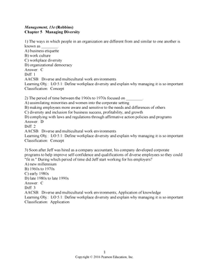 Chapter 3 - Management, 13e (robbins) Chapter 3 Managing The External 