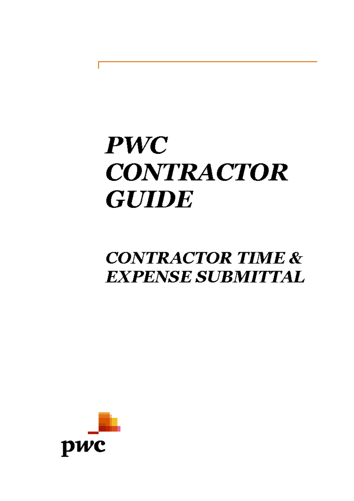 Contractor Guide Pw C this is. A description of pwc and the market