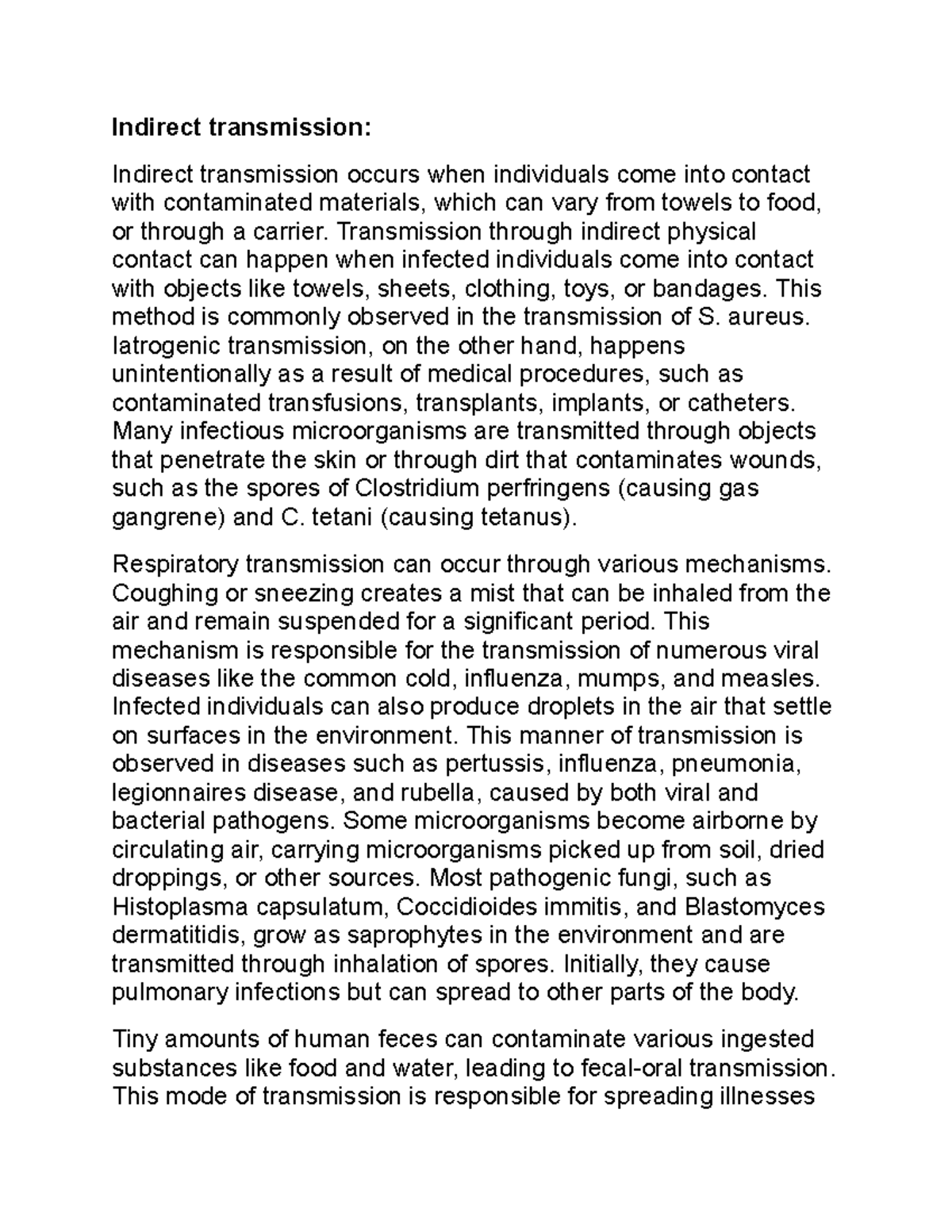 Indirect transmission Indirect transmission Indirect transmission