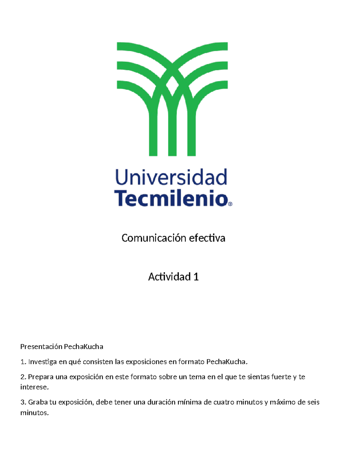 Comunicación efectiva actividad 1 - Comunicación efectiva Actividad 1 ...