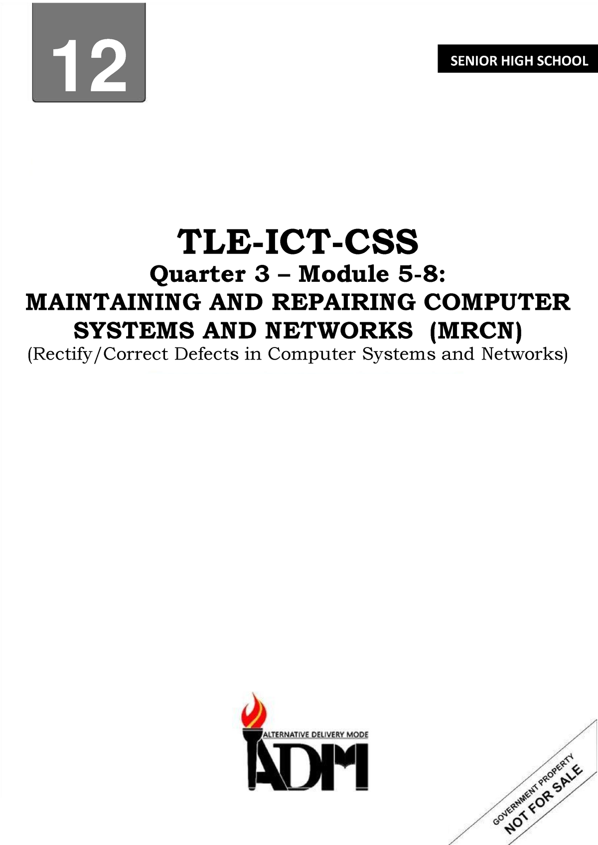 tvl-ict-css12-q3-module-5-8-maintain-computer-systems-and-networks-12