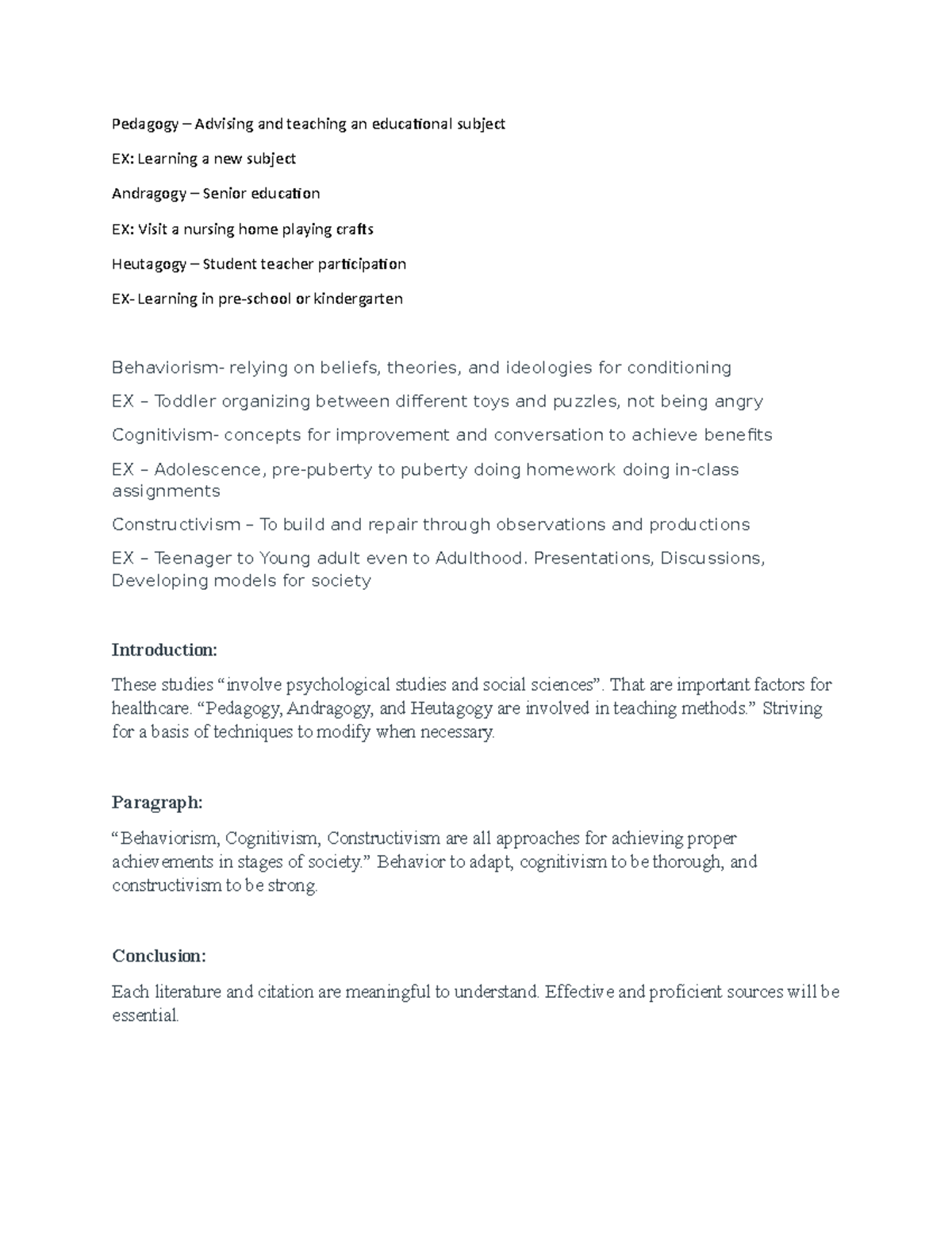 M2 assignment - lecture notes - Pedagogy – Advising and teaching an ...