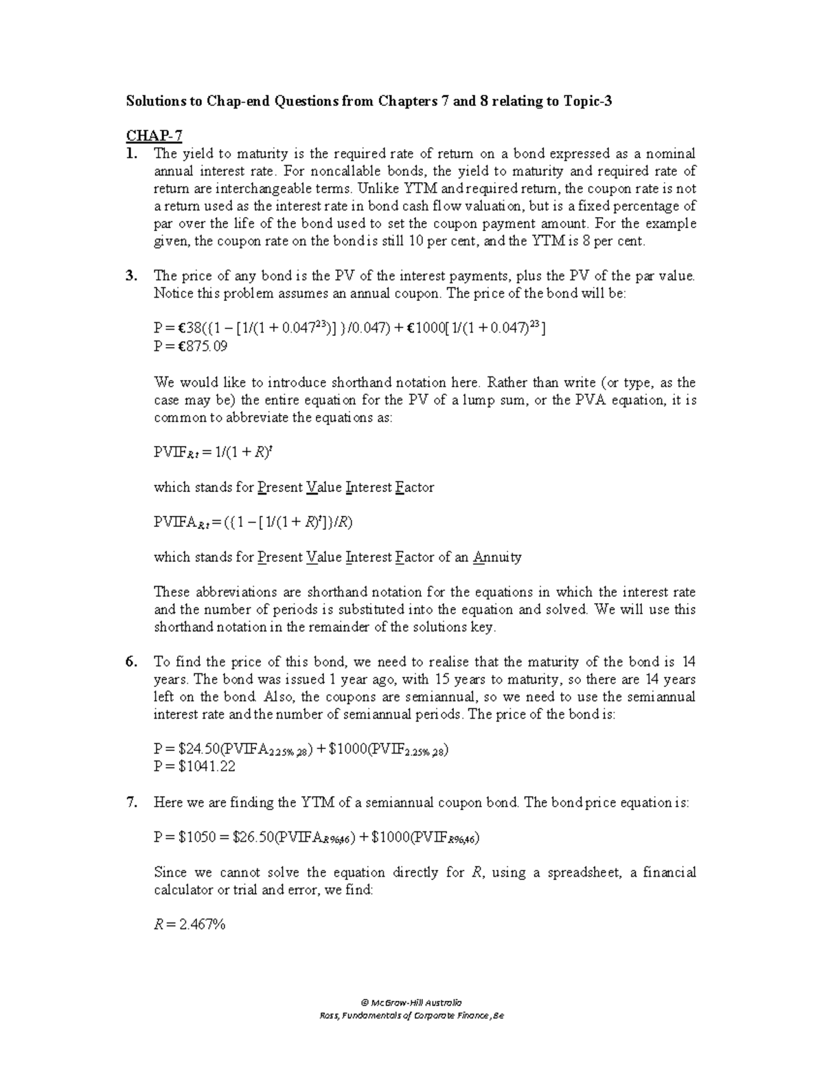 Module 4 Chapter 7 - © McGraw-Hill Australia Solutions to Chap-end ...