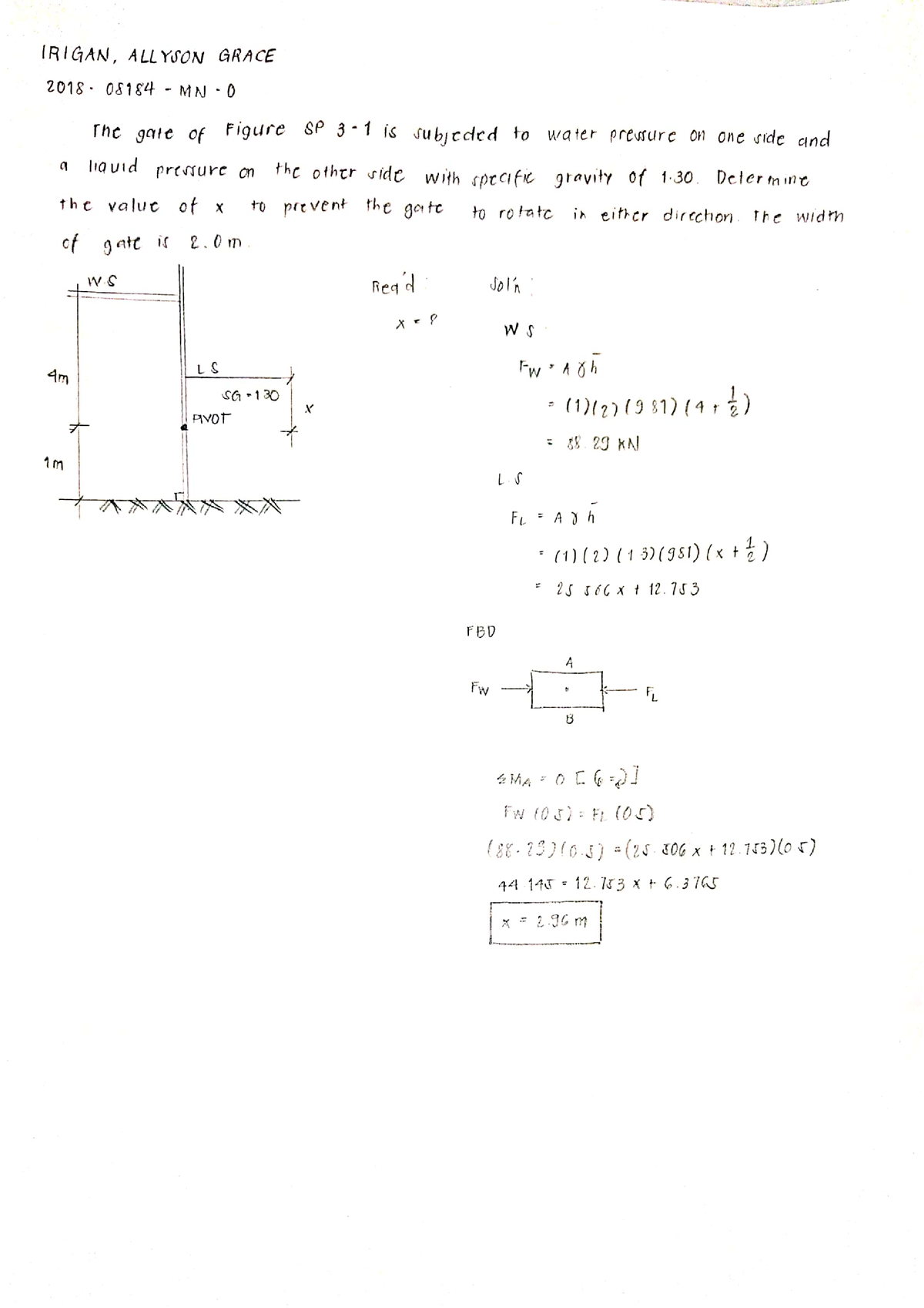 Seatwork in Hydraulics - BS Civil Engineering - Studocu