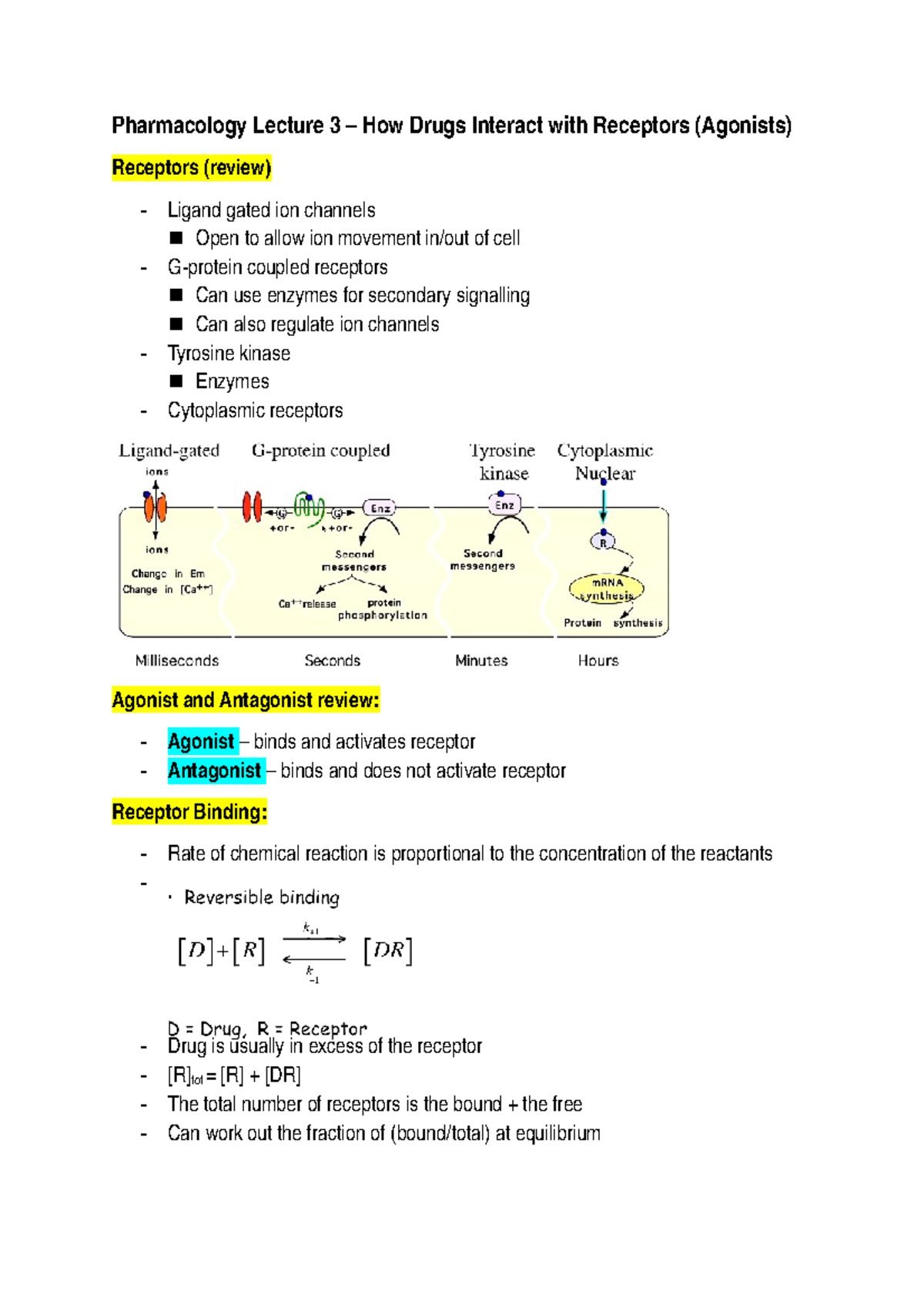 Pharmacology Lecture 3 - Studocu