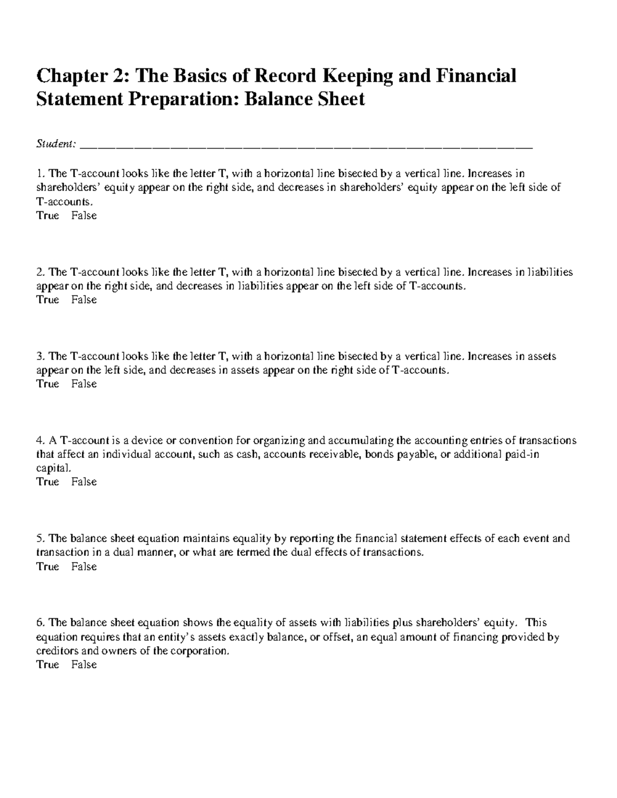 Chapter 2 - Lecture notes 2 - Chapter 2: The Basics of Record Keeping ...