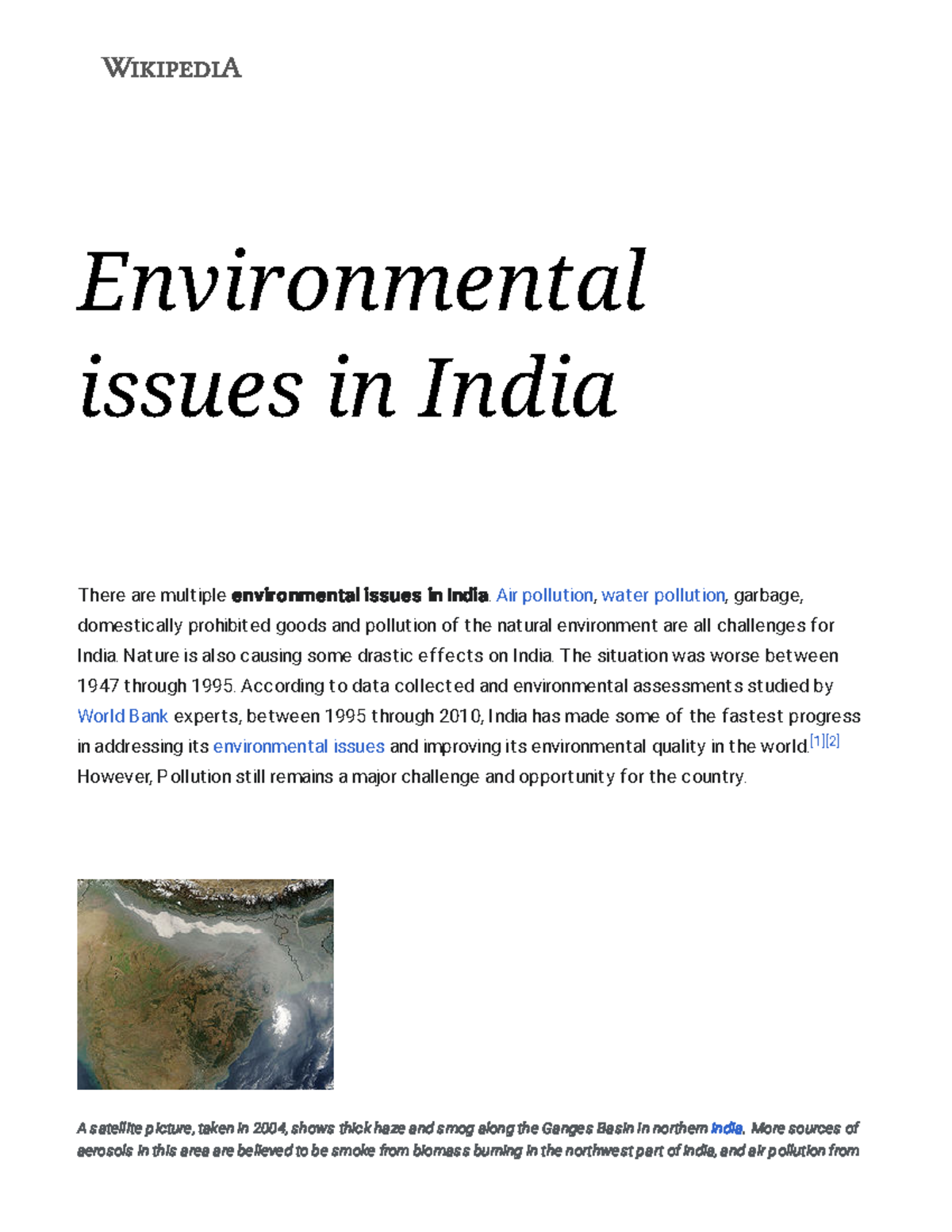 environmental economics research topics india