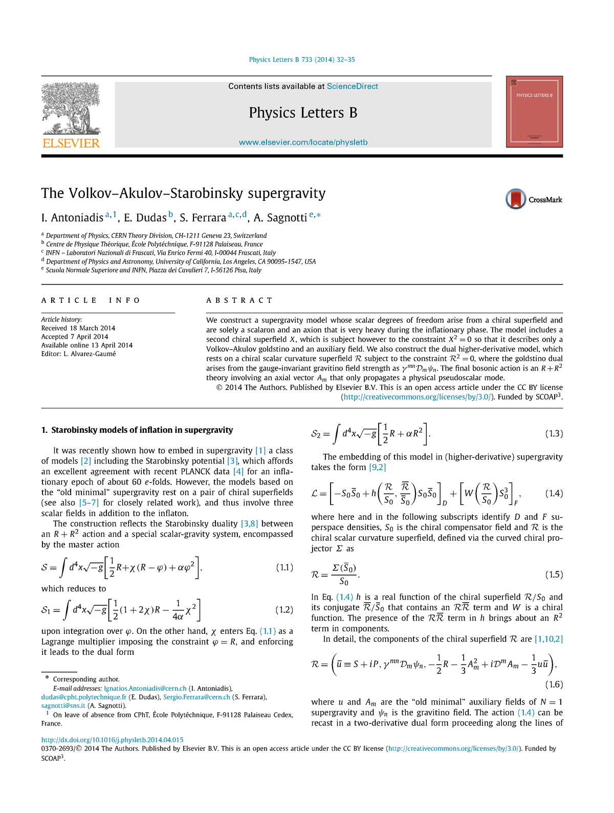 35082296 - Cours - Physics Letters B 733 (2014) 32– Contents Lists ...