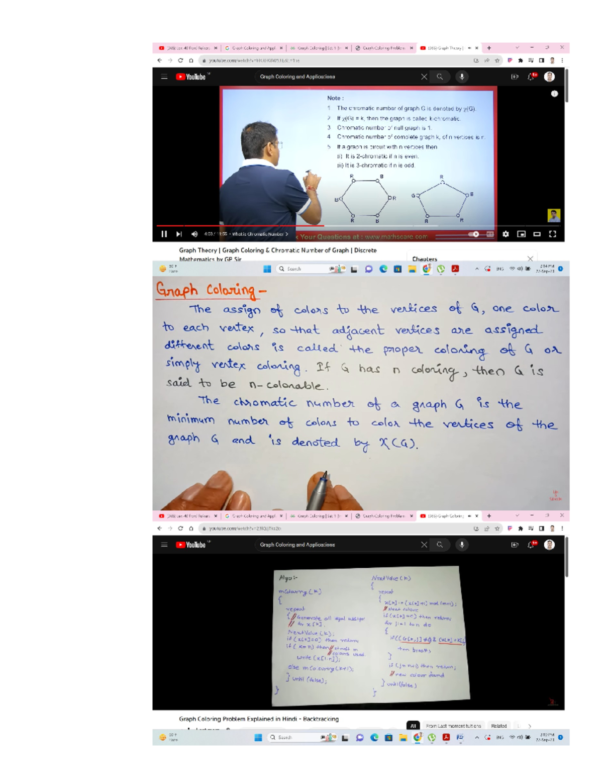 Applications of graph coloring making schedule or time table suppose