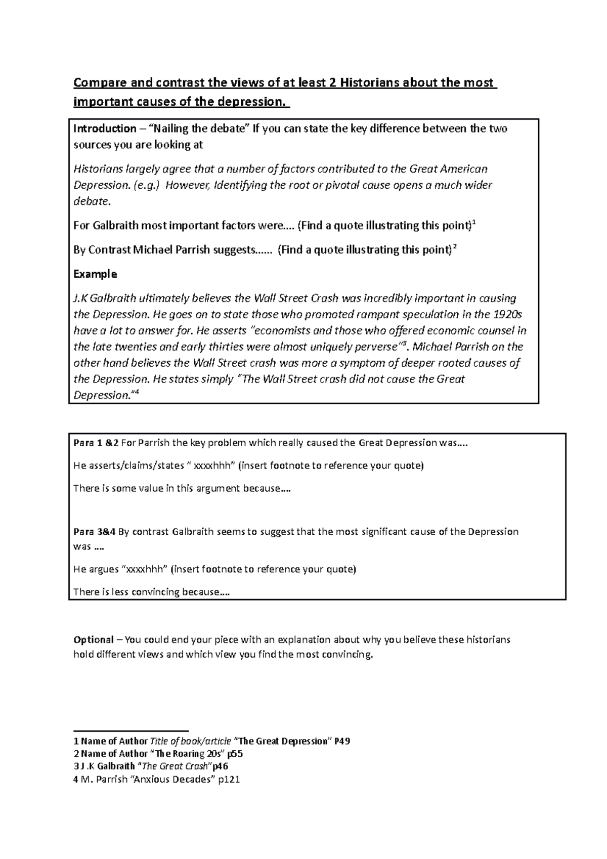 Compare 2 sources essay structure template - Compare and contrast the ...