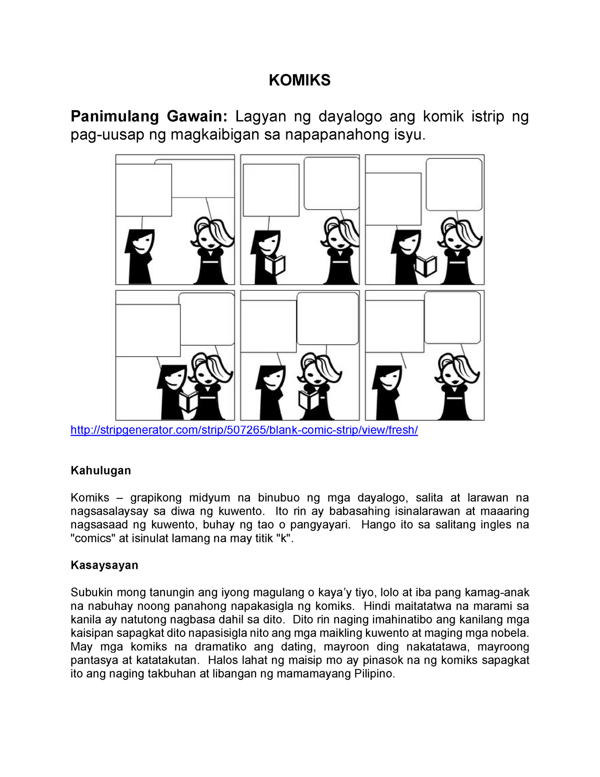 Pamagat Komiks Tungkol Sa Napapanahong Isyu  tungkolisyung