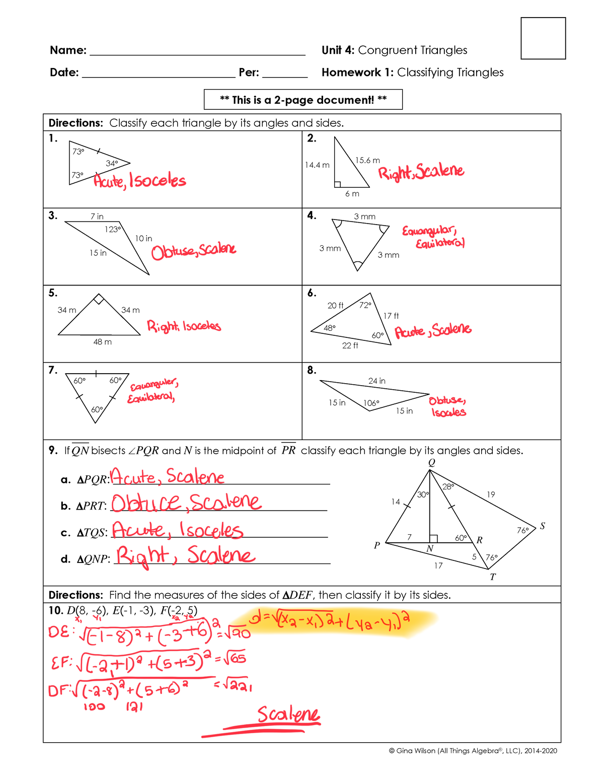 4 1 homework classifying triangles