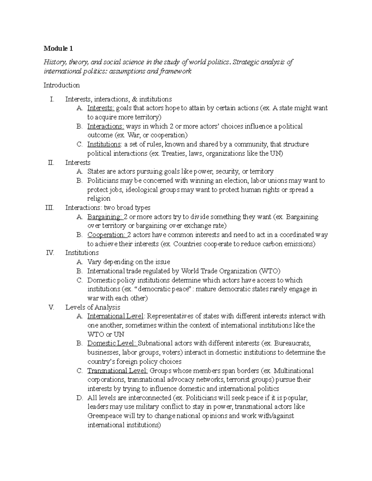 Module 1 Outline - Module 1 History, theory, and social science in the ...