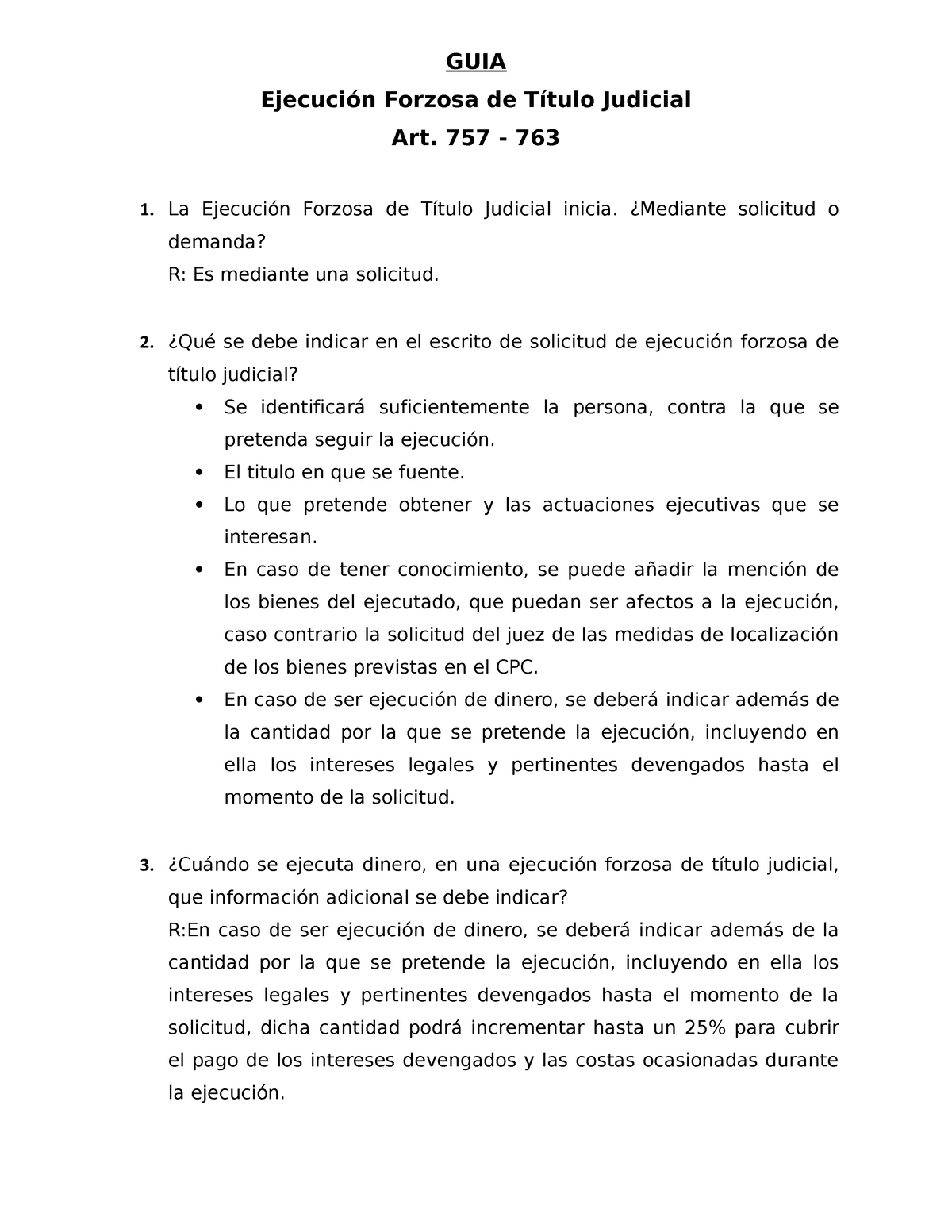 Guía Ejecución Forzosa De Título Judicial - GUIA Ejecución Forzosa De ...