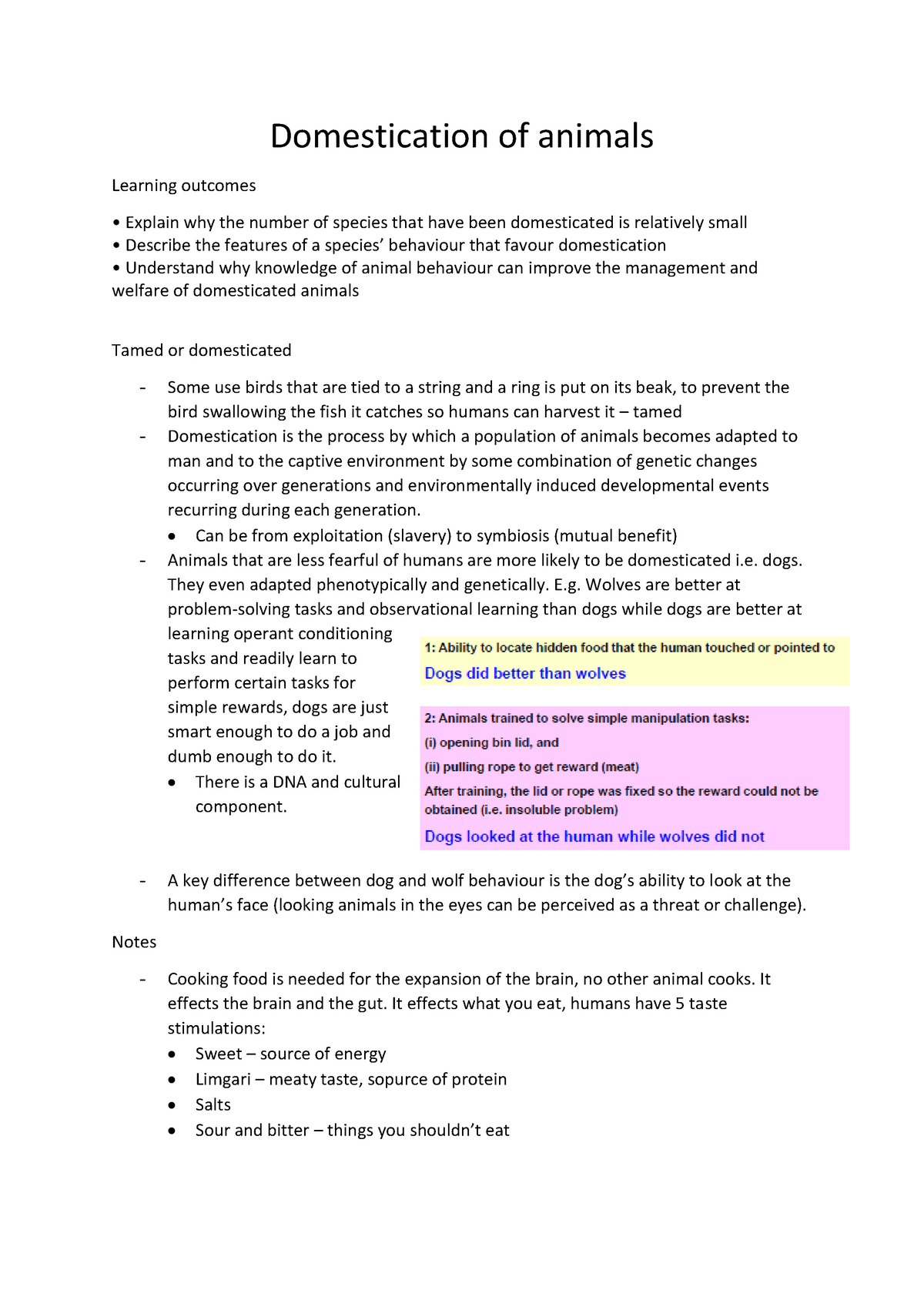 Domestication Of Animals Week 1 - Domestication Of Animals Learning ...