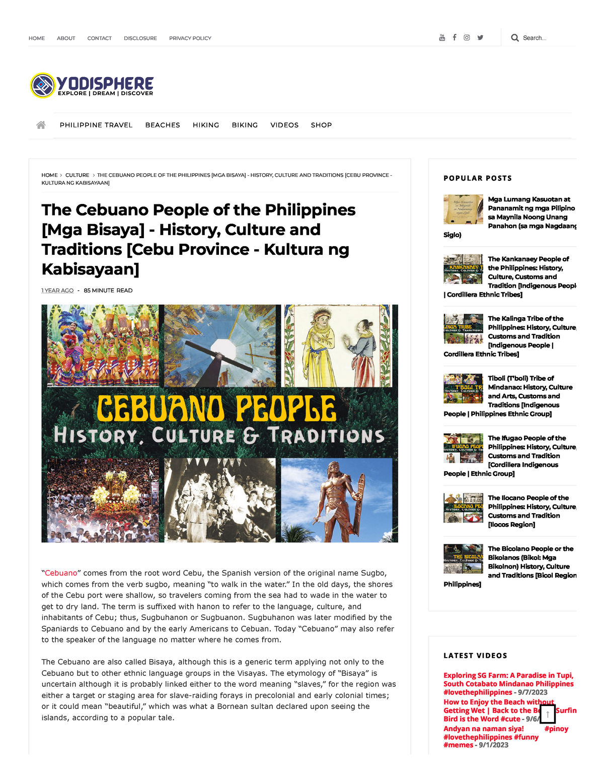 essay about cebuano culture