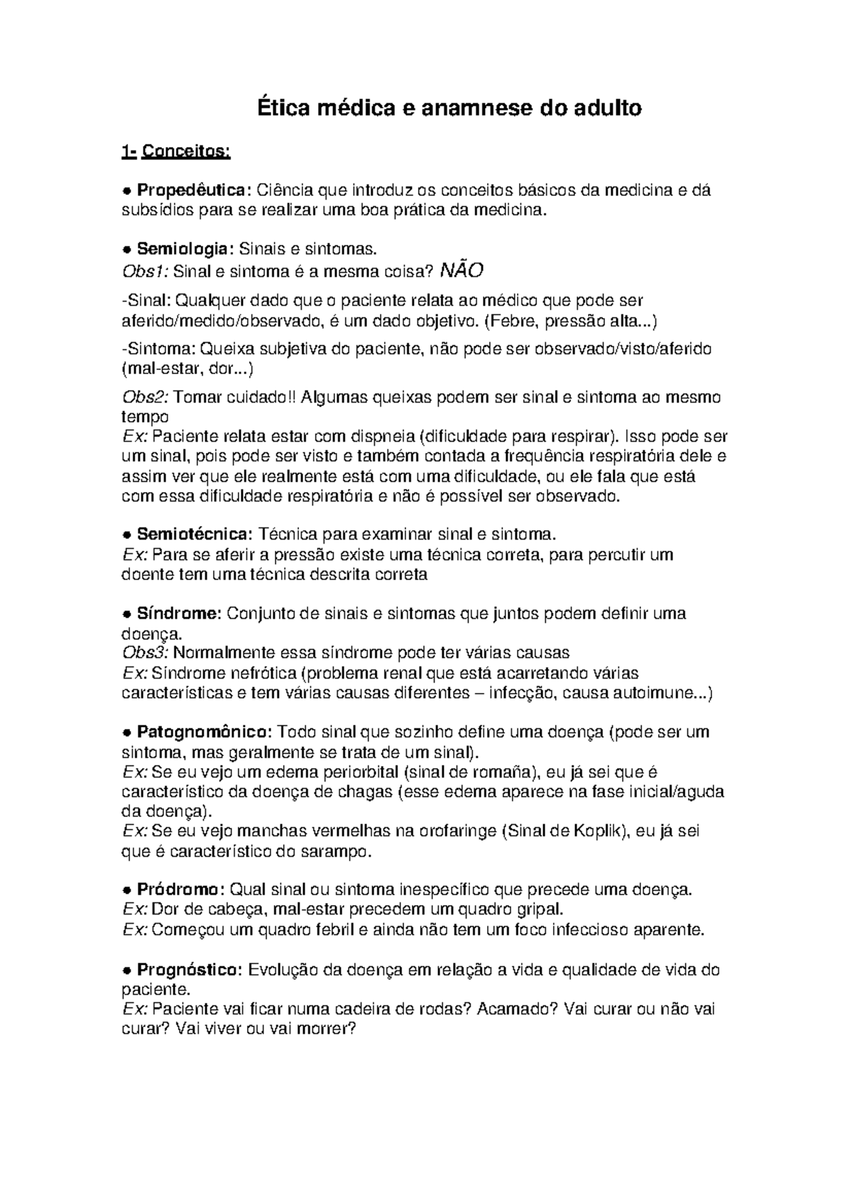 Anamnese Completa - Roteiro de Anamnese Completa, Simples, prático,  objetivo