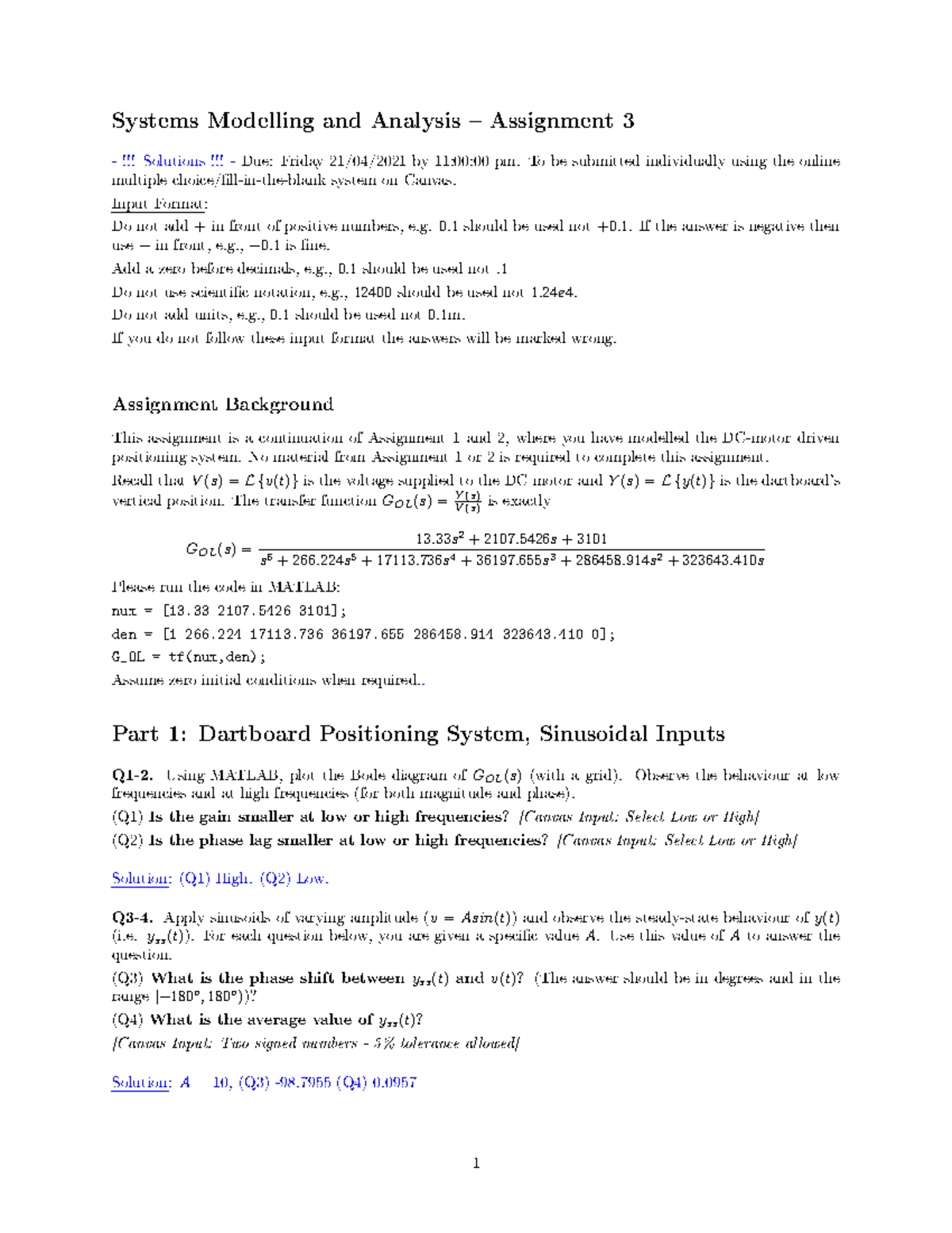 Assignment 3 Sem1 2021 Solutions Mcen30020 Unimelb Studocu Assignment 3 Sem1 2021 Solutions Mcen30020 Unimelb Studocu