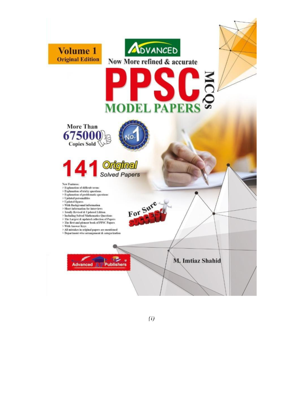 Advanced PPSC Model Papers Vol 1 Contents - (i) (ii) Dear Readers ...