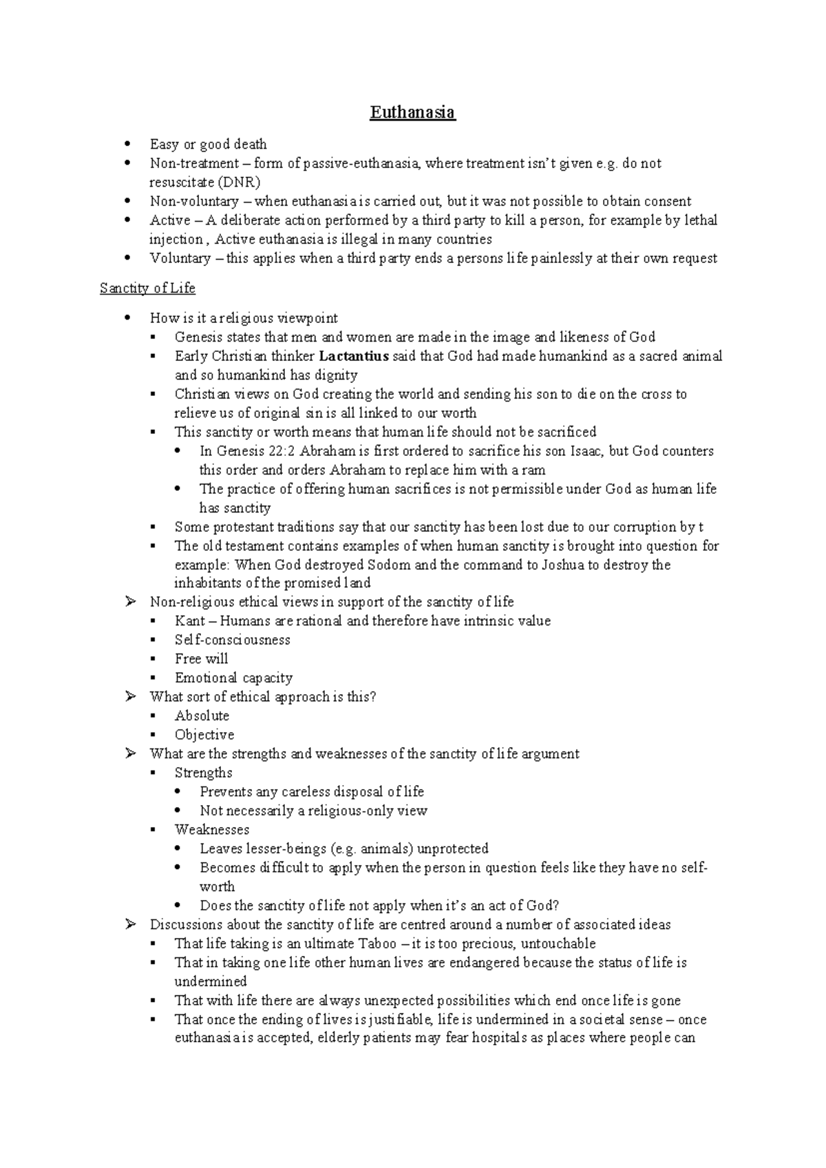 Euthanasia - Euthanasia Easy or good death Non-treatment – form of ...