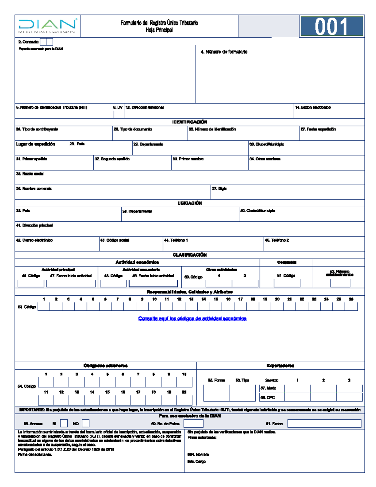 RUT Editable - Contabilidad Financiera I - Studocu