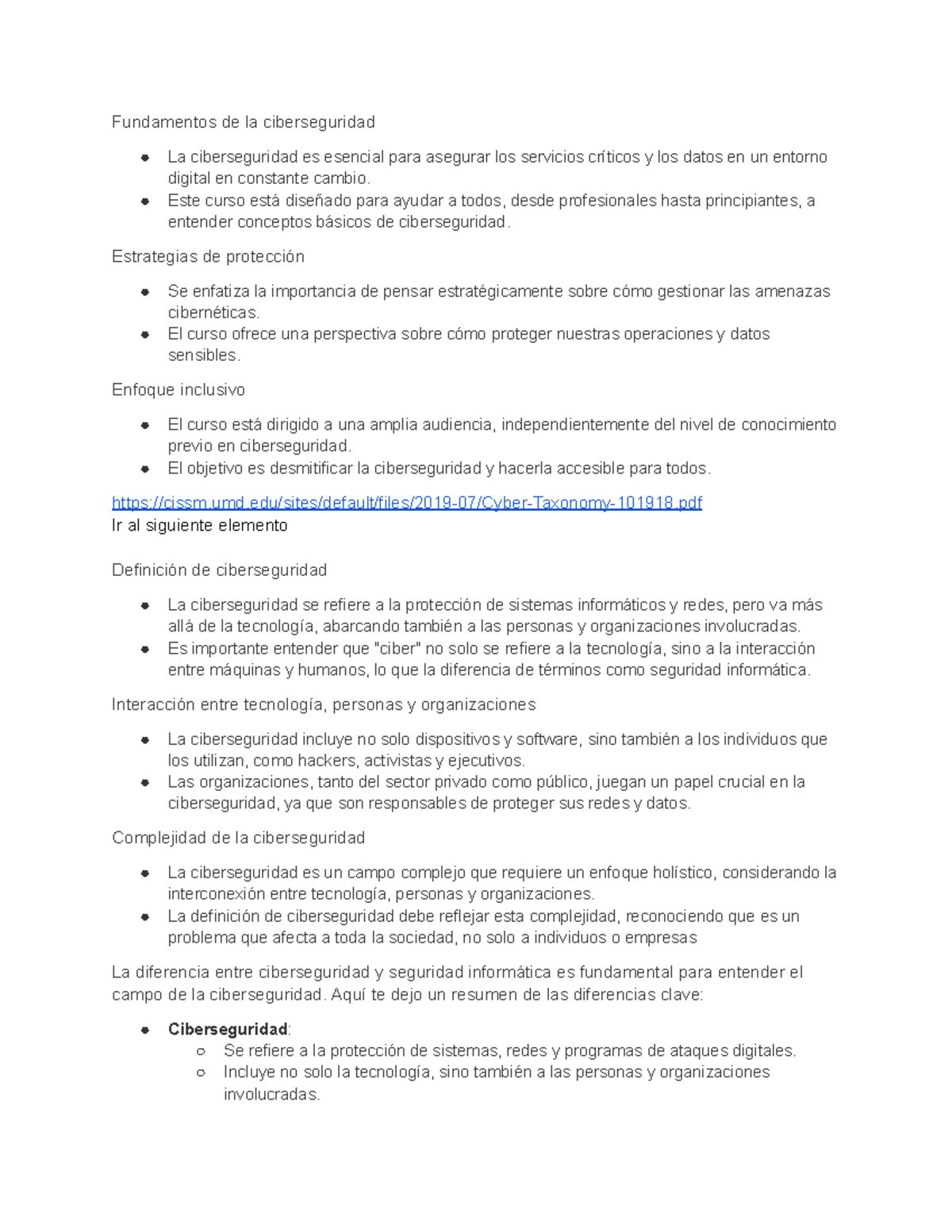 Fundamentos De La Ciberseguridad Este Curso Est Dise Ado Para Ayudar A Todos Desde Studocu