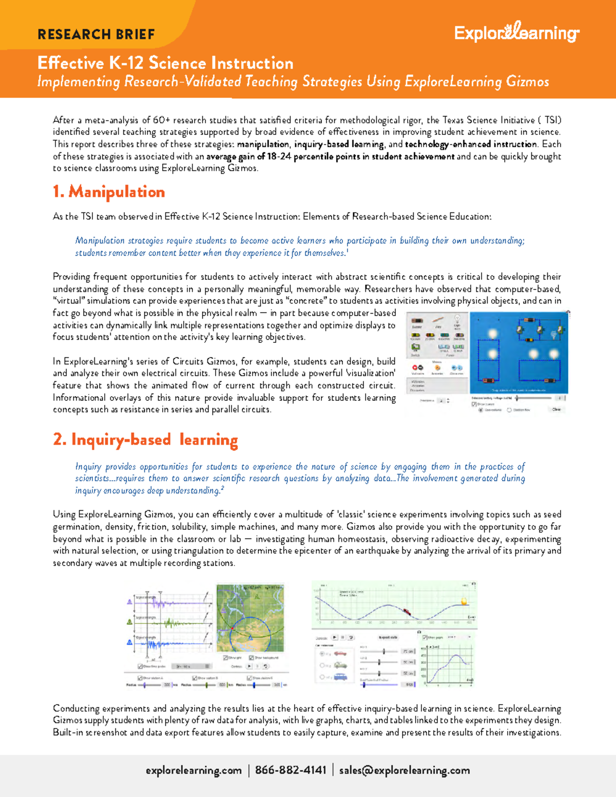 Effective k 12 instruction - explorelearning | 866-882-4141 | sales ...
