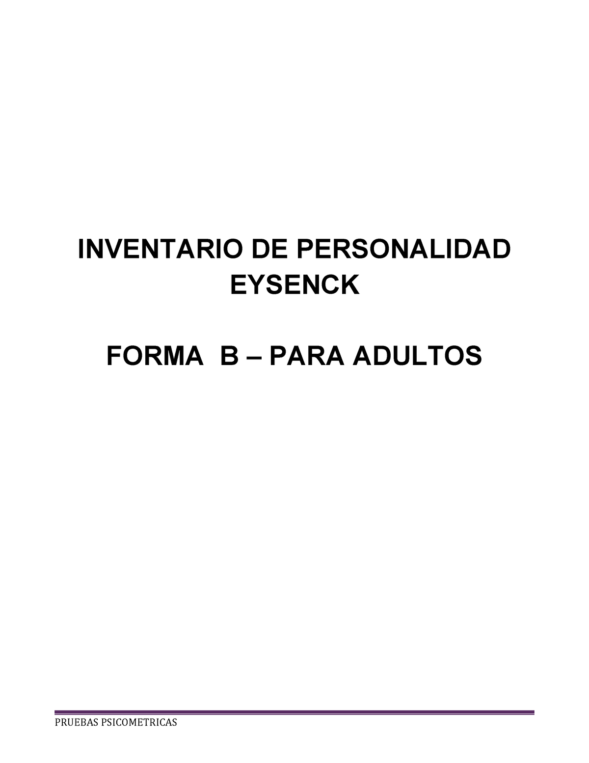 Manual-eysenck Compress - INVENTARIO DE PERSONALIDAD EYSENCK FORMA B ...