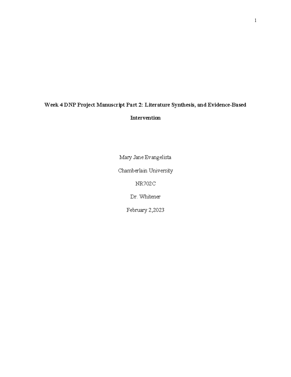 WEEK4 Manuscript - I am a BBC student, working to graduate with high ...