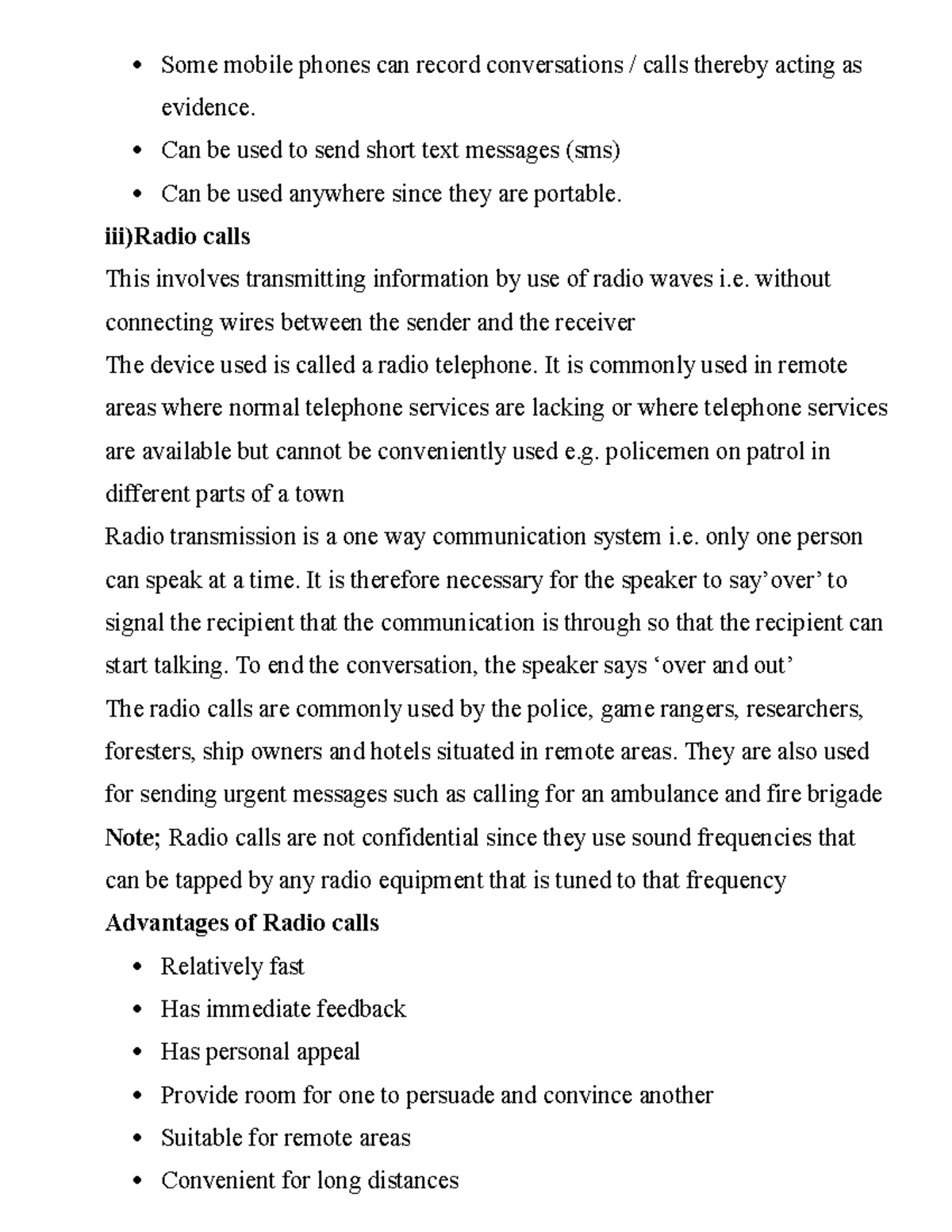 Business StudiesNotes part12 Some mobile phones can record