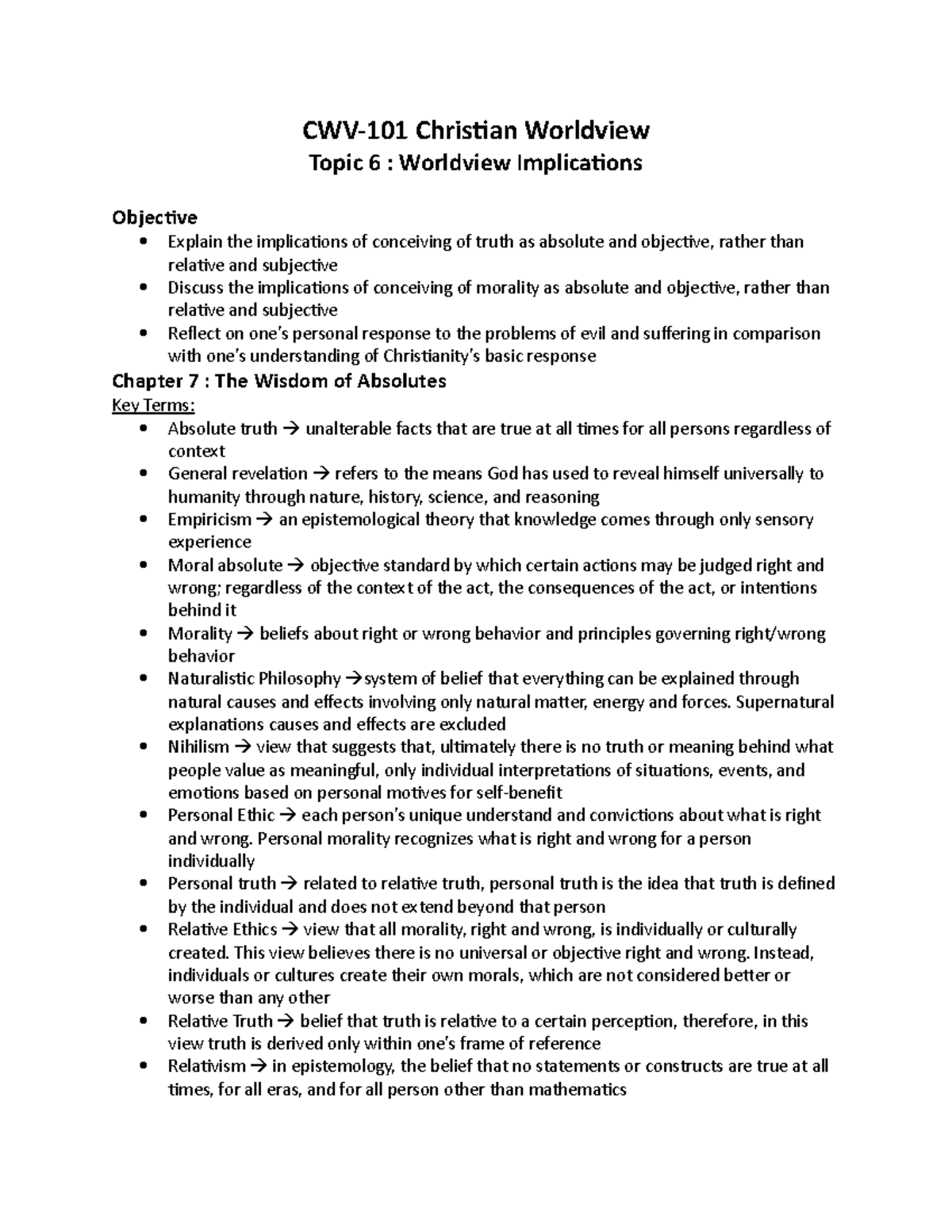 world-implications-notes-cwv-101-christian-worldview-topic-6