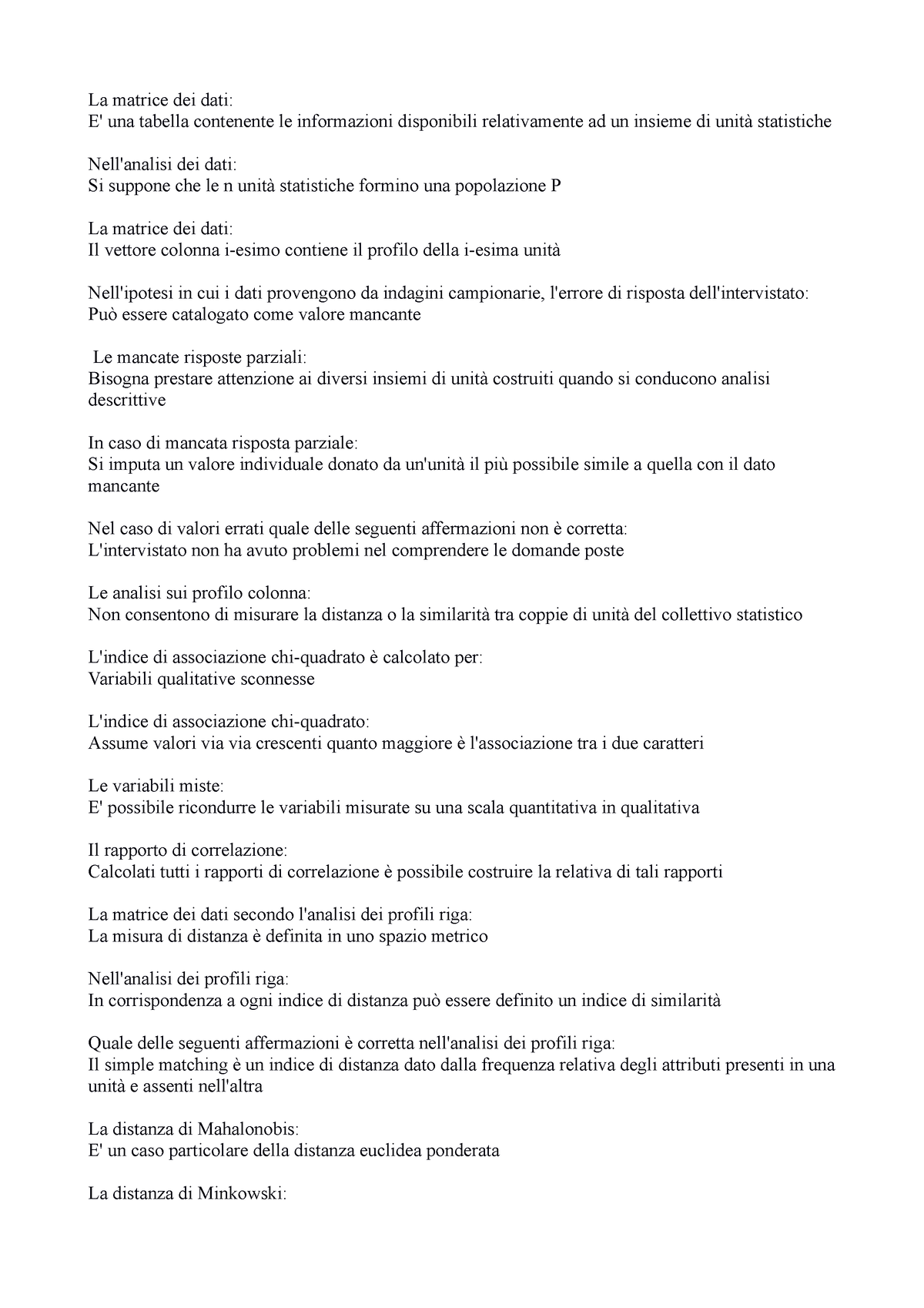 1 Andrea Mazzitelli Unimerca Statistica Per Lo Sviluppo Economico La Matrice Dei Dati E Una 0070