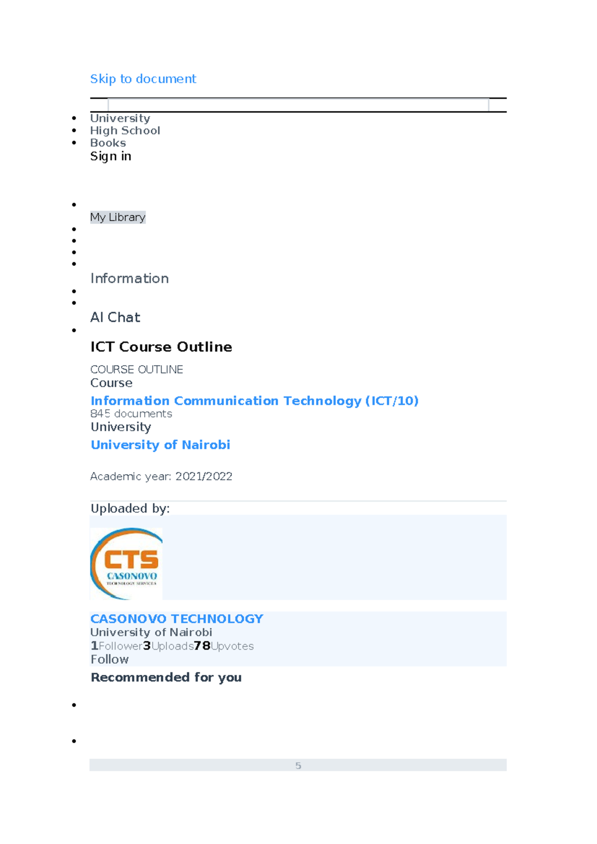 ICT Docs - Skip to document University High School Books Sign in My ...