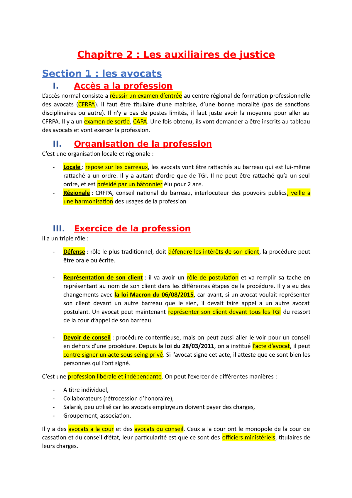 Chapitre 2. Les Auxiliaires De Justice - Chapitre 2 : Les Auxiliaires ...