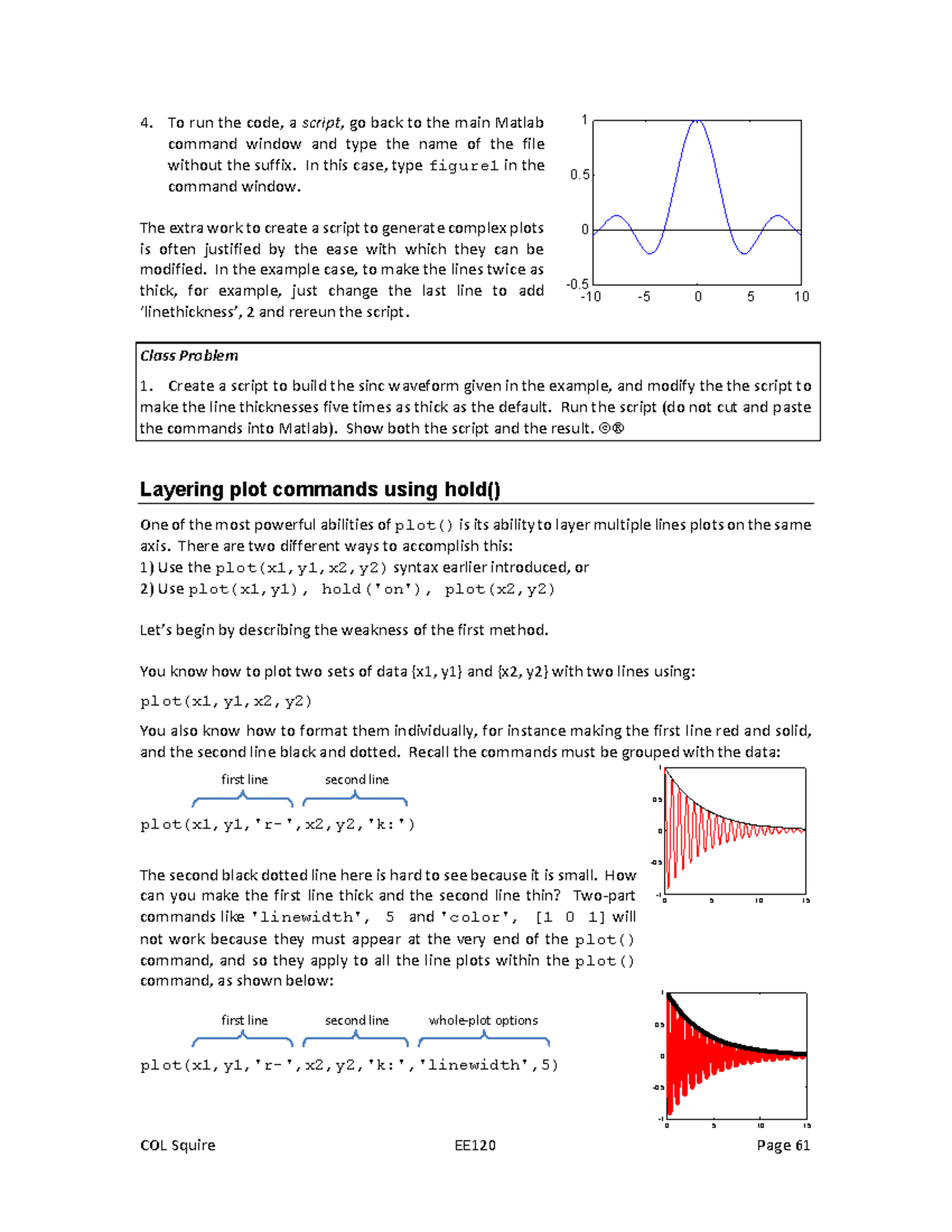 Matlab graphics 5 col squire ee120 page 61 4 to run the code a