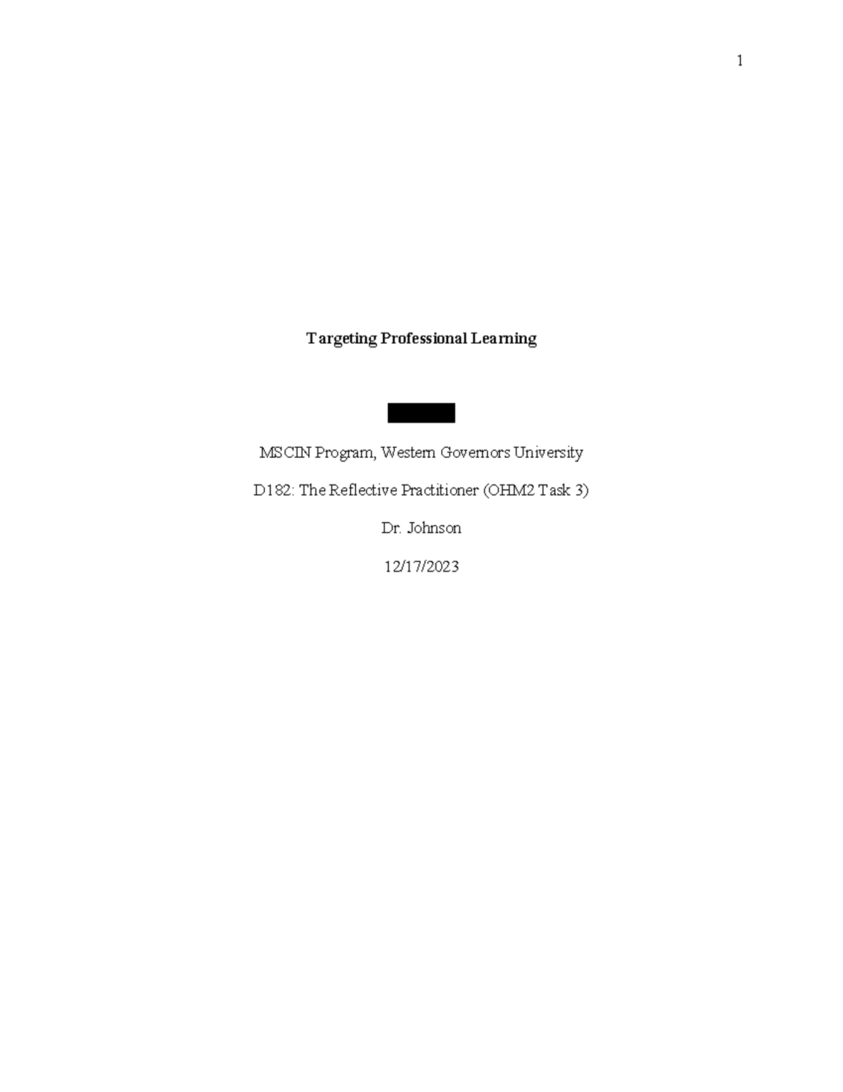D182 Task 3 - p2zff3d