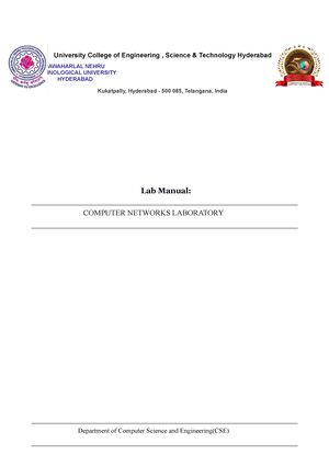 CN LAB Manual R18 Syllabus( Jntuh) - R18 B. AI&ML III Year I Sem ...