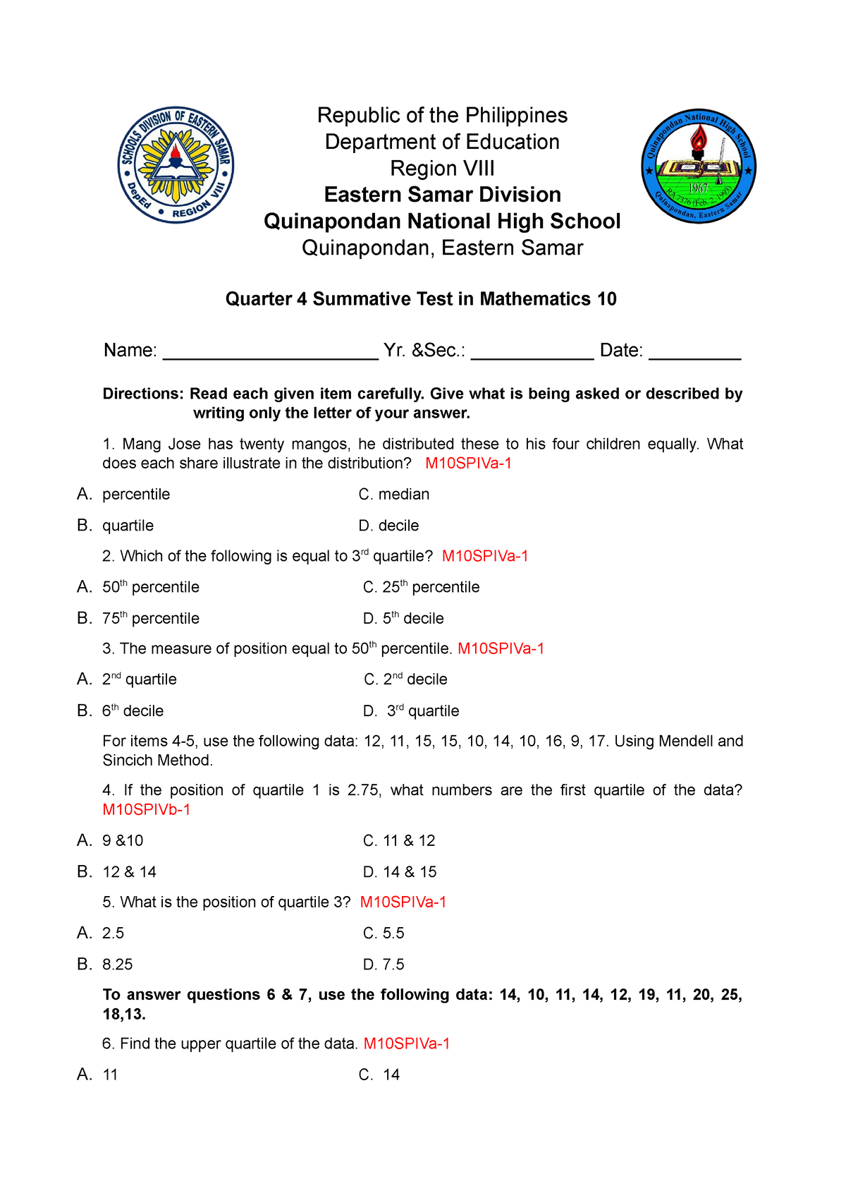 summative-exam-in-grade-10-math-quarter-4-republic-of-the-philippines